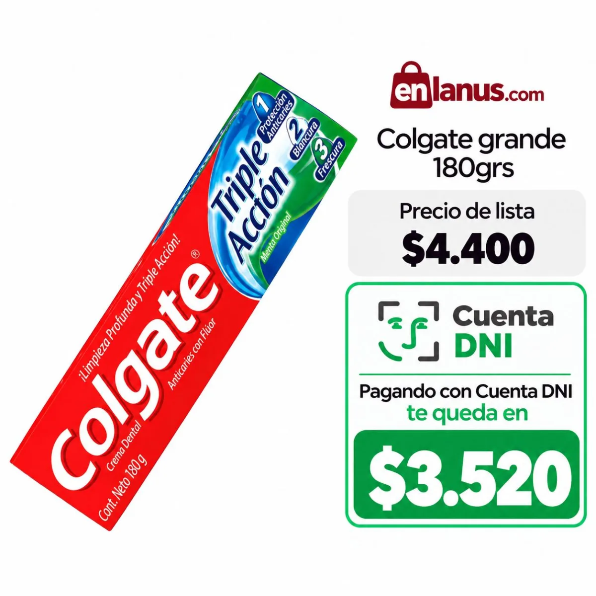 Colgate triple acción 180gts